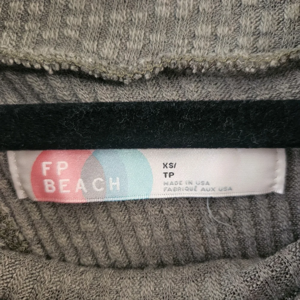 Free People Beach Womens World Traveler Open Split Back Top Ribbed Cowl Neck XS